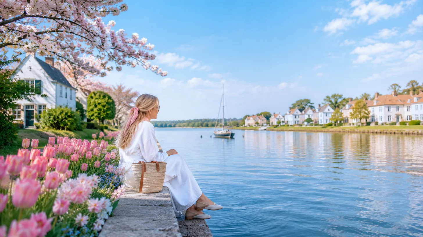 Rustig meer en groen landschap tijdens een reis aan het water