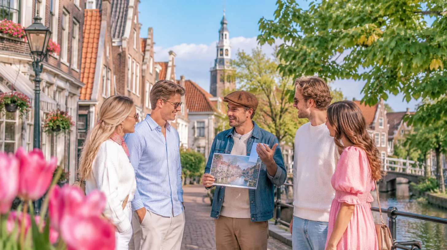 Lokale gids deelt verhalen tijdens een creatieve tour